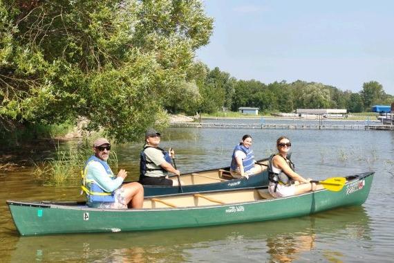 Canoeing the Mississippi River.